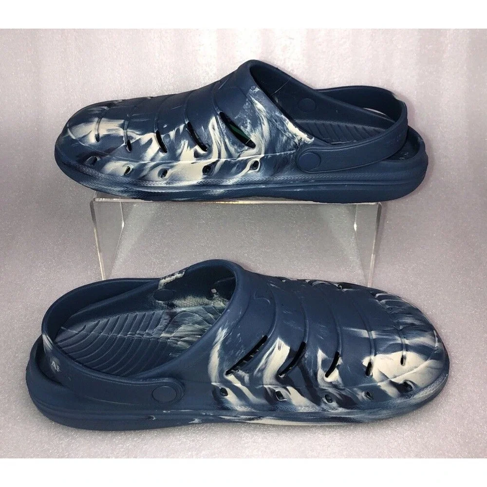 Rugged Shark Men's Blue Swirl Comfort‎ RGS EVA Clog Water Sandals Size 12 NEW